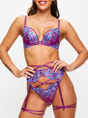 Nocturnal Bloom Padded Plunge Bra